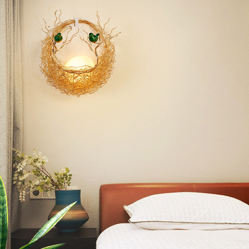 Round Bird's Nest Aluminum Wall Lamp