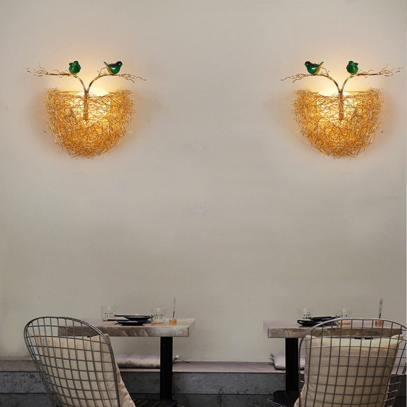 Round Bird's Nest Aluminum Wall Lamp