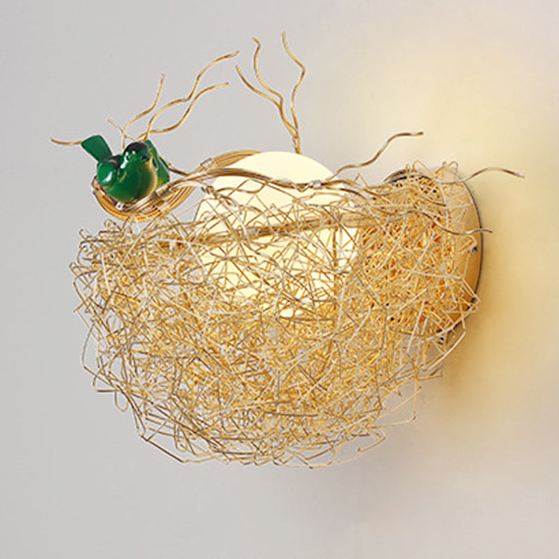 Round Bird's Nest Aluminum Wall Lamp