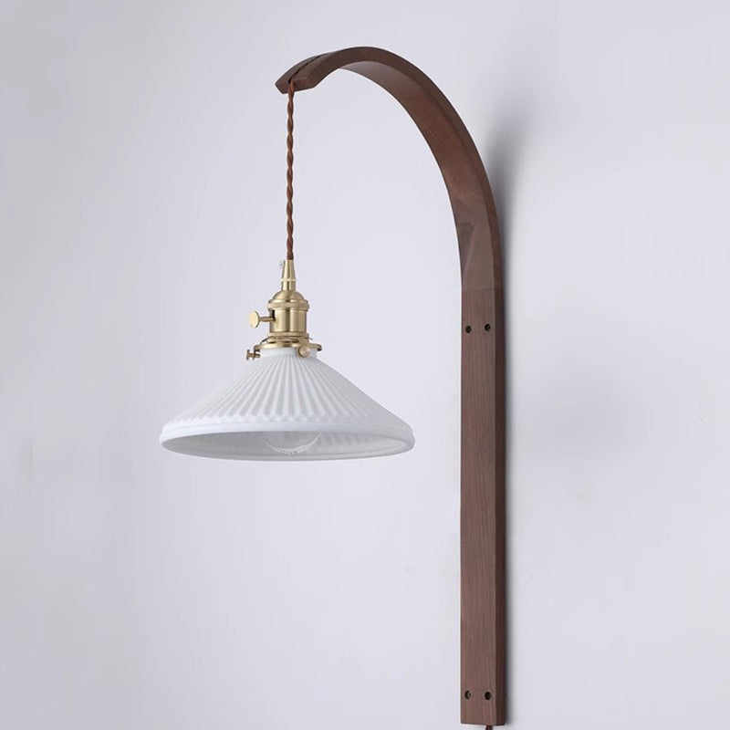 Long Round Tapered Ceramic Wall Lamp