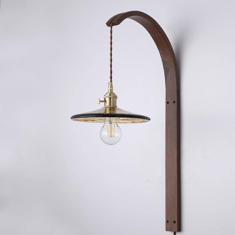 Long Round Tapered Ceramic Wall Lamp