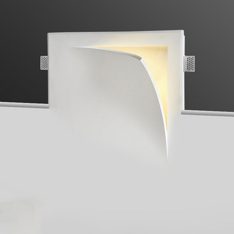 Square Opening Plaster Living Wall Lamp