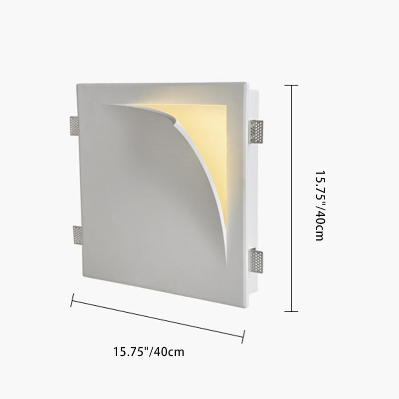 Square Opening Plaster Living Wall Lamp