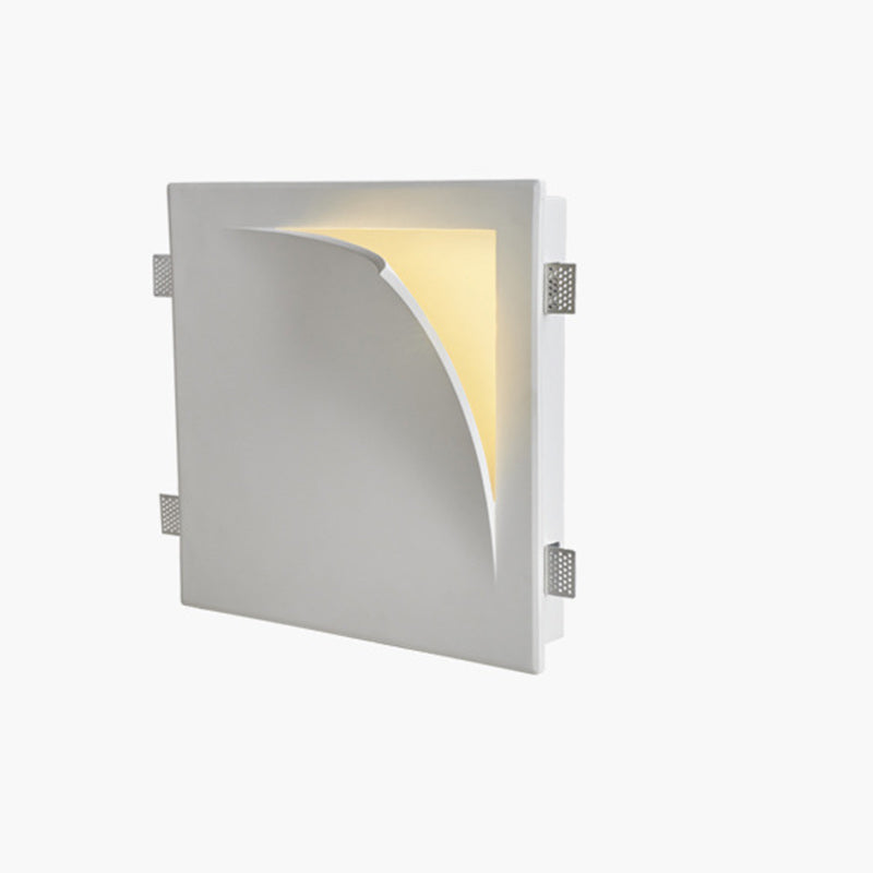 Square Opening Plaster Living Wall Lamp