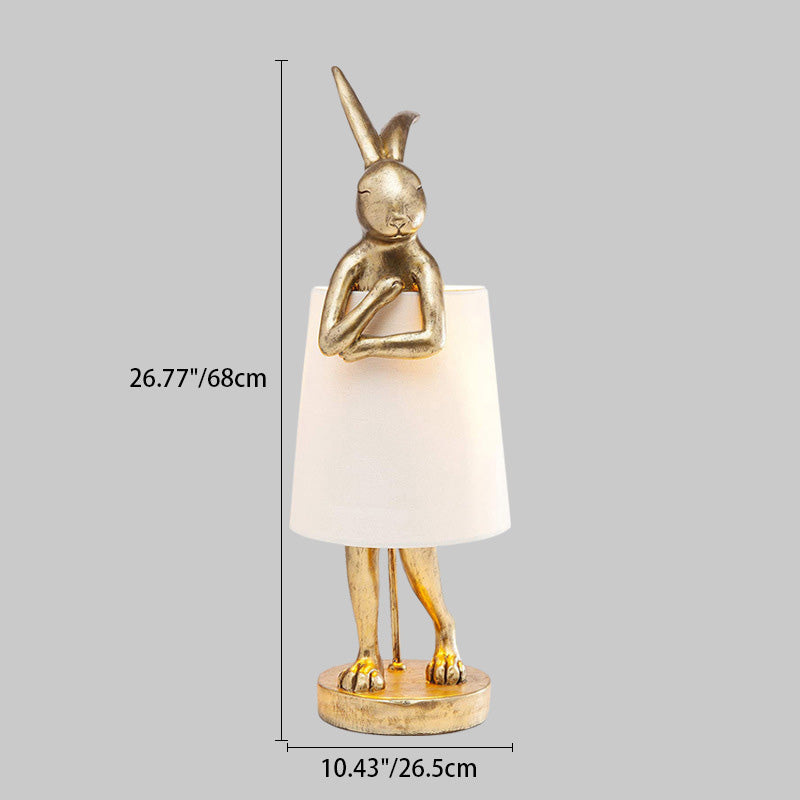 Rabbit Cylinder Apron Shape Table Lamp