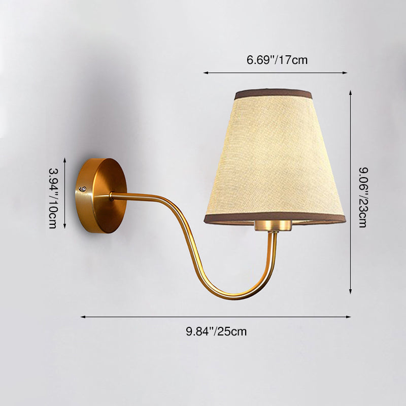 Round Curved Rod Iron Wall Lamp