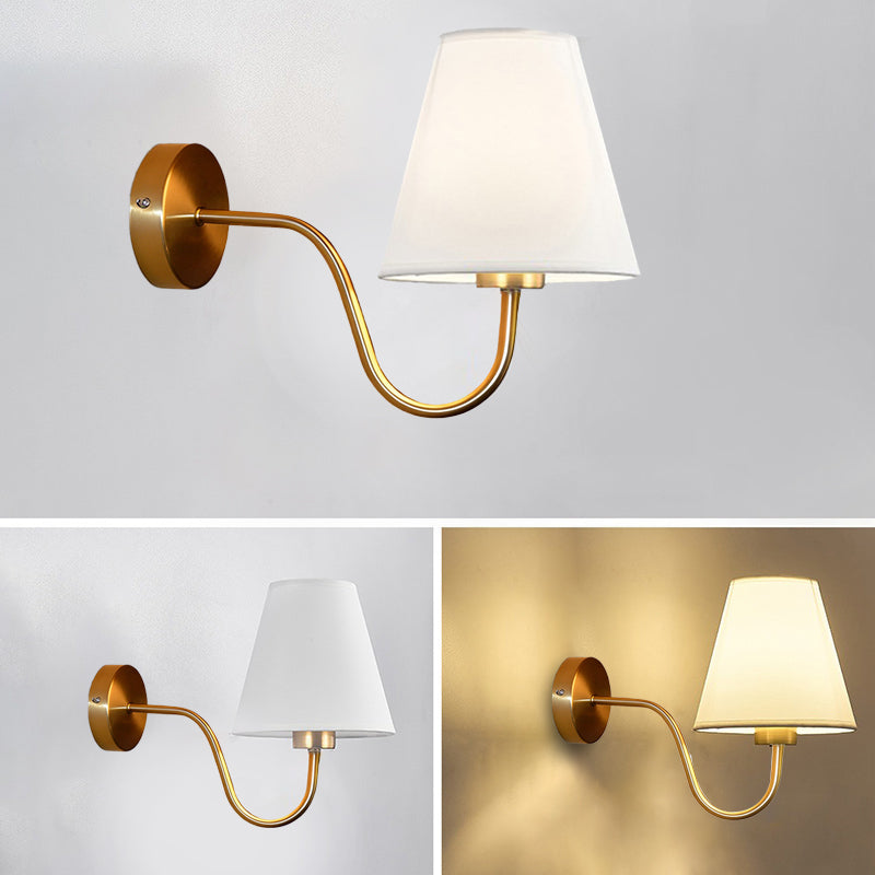 Round Curved Rod Iron Wall Lamp