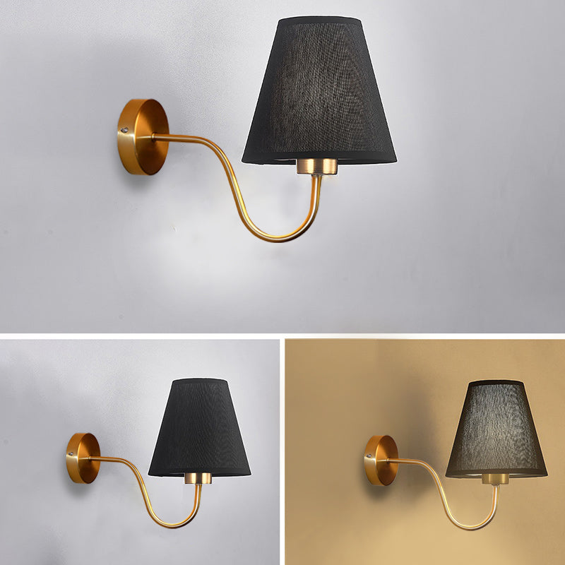 Round Curved Rod Iron Wall Lamp