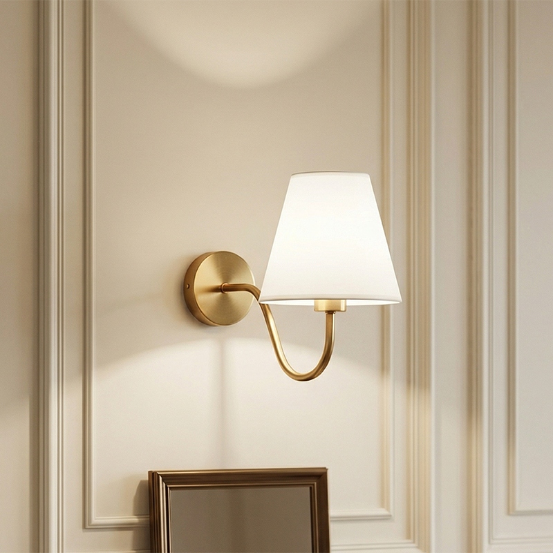 Round Curved Rod Iron Wall Lamp