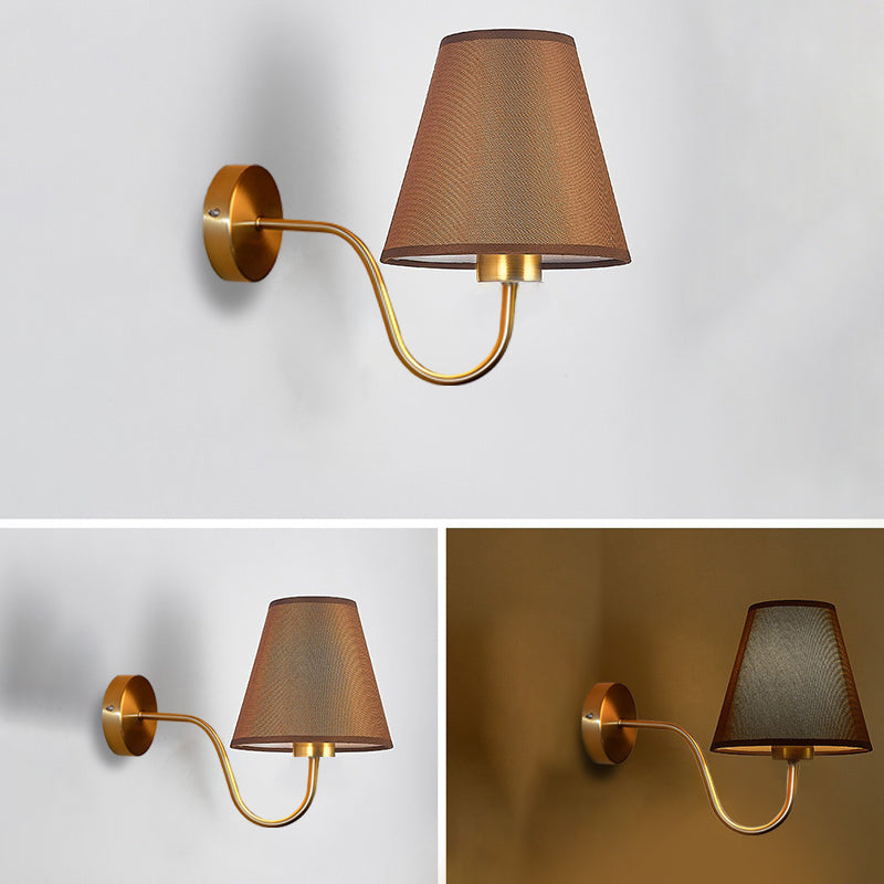 Round Curved Rod Iron Wall Lamp