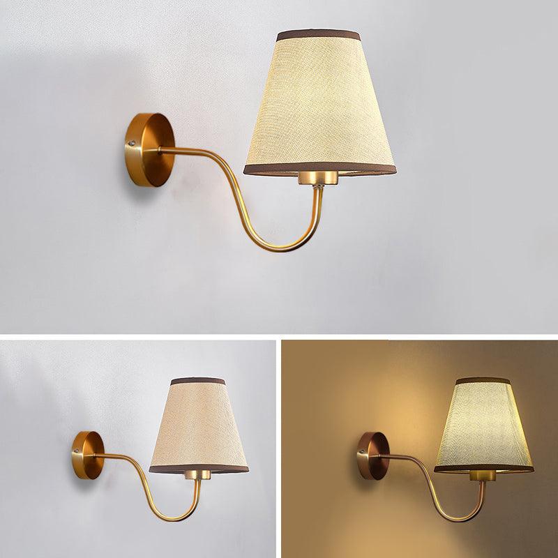 Round Curved Rod Iron Wall Lamp