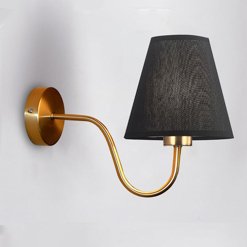 Round Curved Rod Iron Wall Lamp