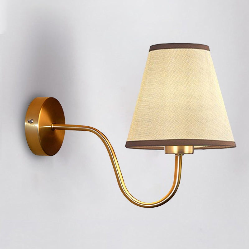 Round Curved Rod Iron Wall Lamp