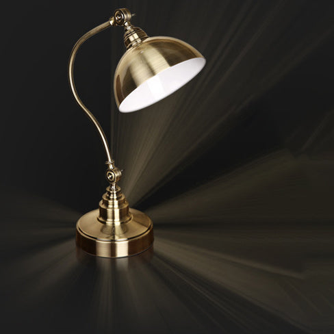 Curved Pole Dome Iron Table Lamp