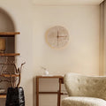 Round Clock Yellow Travertine Wall Lamp