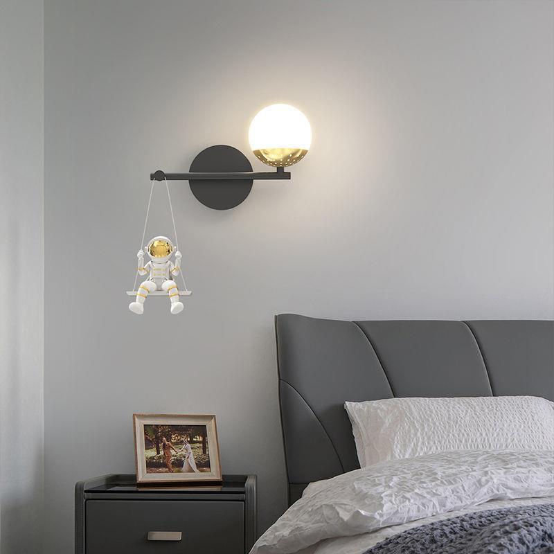 Orb Astronaut Iron Resin Wall Lamp