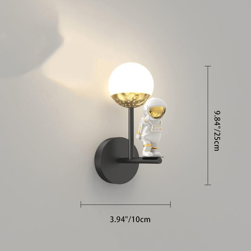 Orb Astronaut Iron Resin Wall Lamp