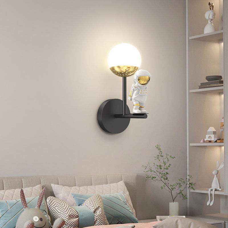 Orb Astronaut Iron Resin Wall Lamp