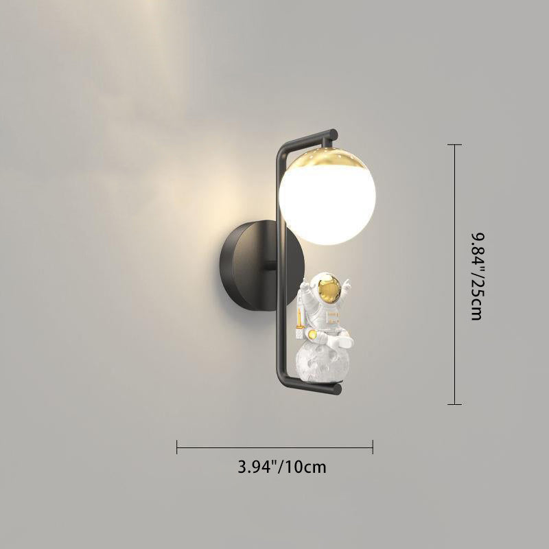 Orb Astronaut Iron Resin Wall Lamp