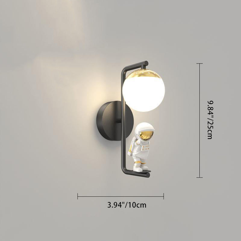Orb Astronaut Iron Resin Wall Lamp