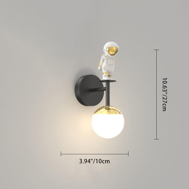 Orb Astronaut Iron Resin Wall Lamp