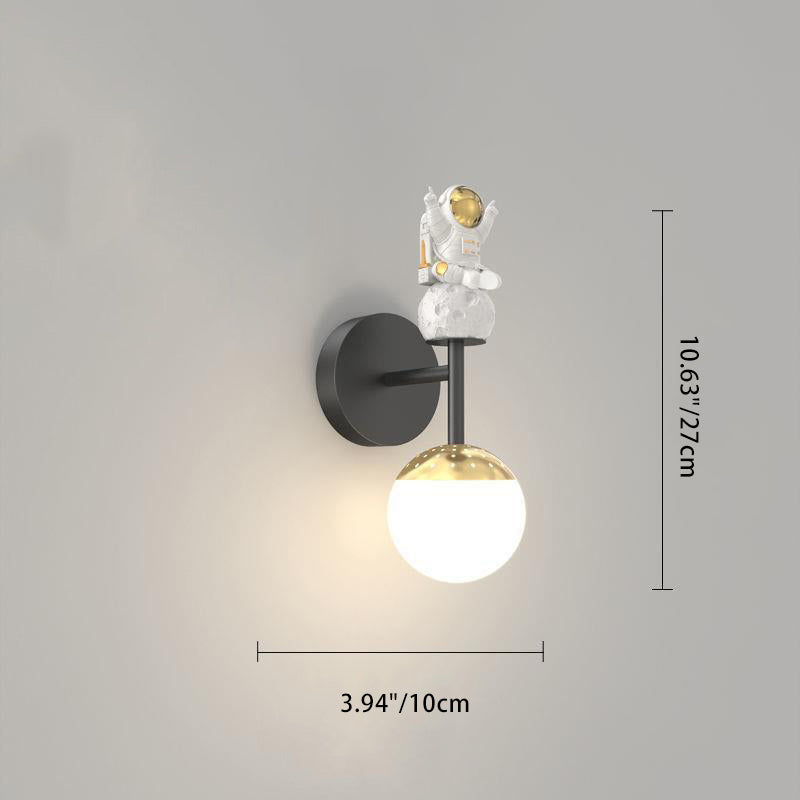 Orb Astronaut Iron Resin Wall Lamp