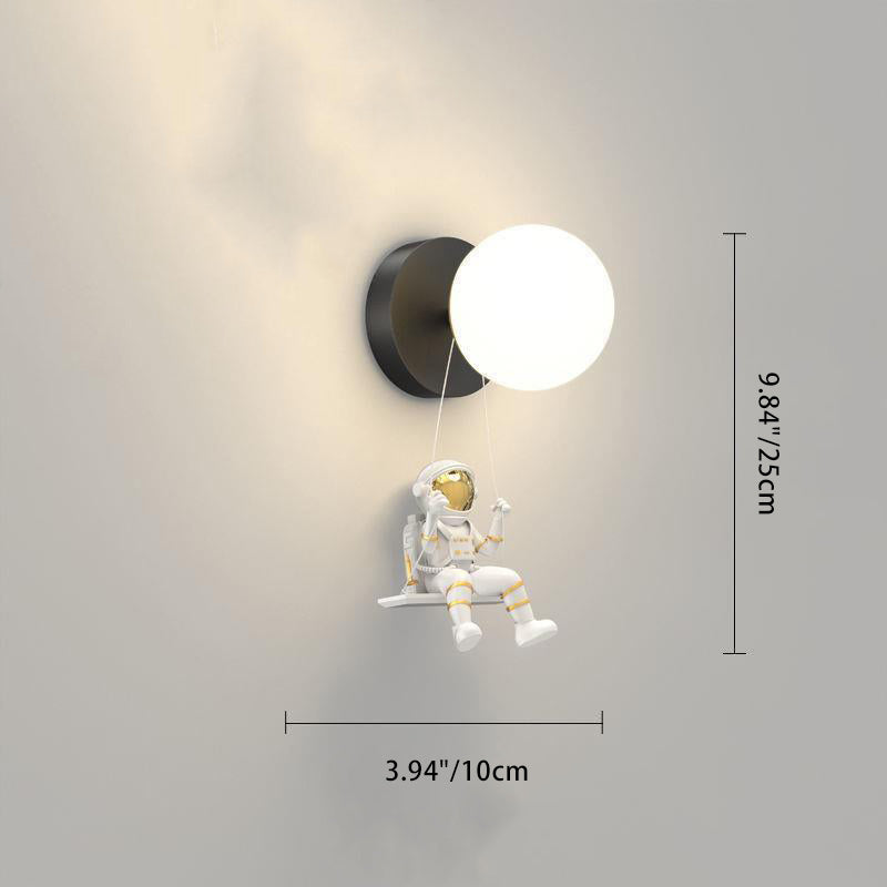 Orb Astronaut Iron Resin Wall Lamp