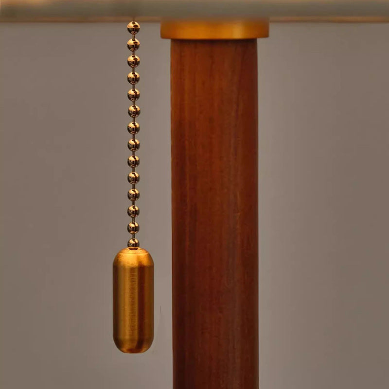 Dome Solid Wood Flower Table Lamp