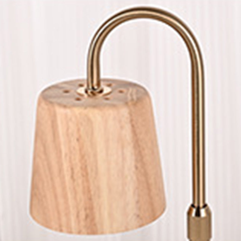 Square Cylindrical Wooden Iron Table Lamp