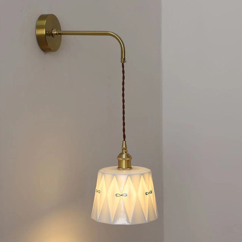 Round Hand Painted Pattern Wall Lamp