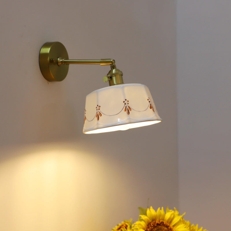 Round Hand Painted Pattern Wall Lamp