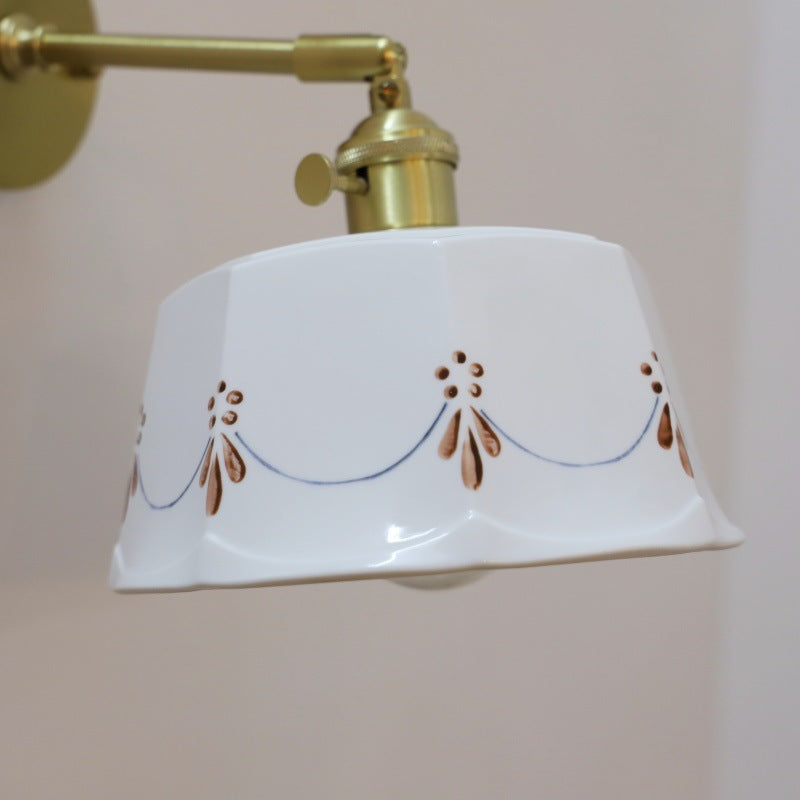 Round Hand Painted Pattern Wall Lamp
