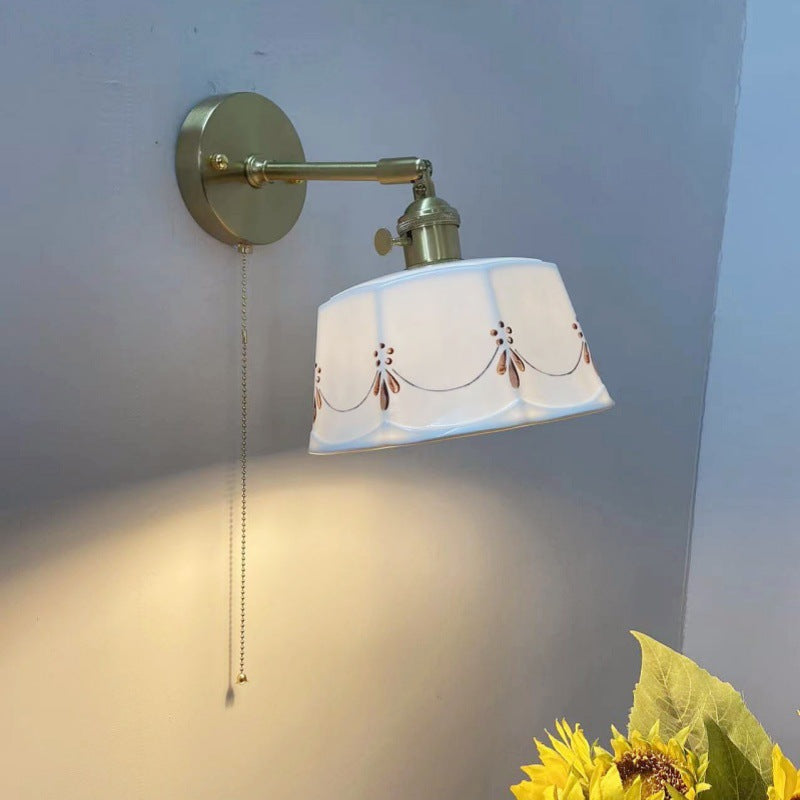 Round Hand Painted Pattern Wall Lamp