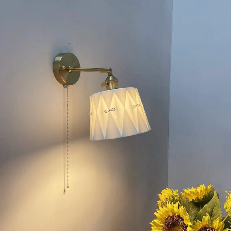 Round Hand Painted Pattern Wall Lamp