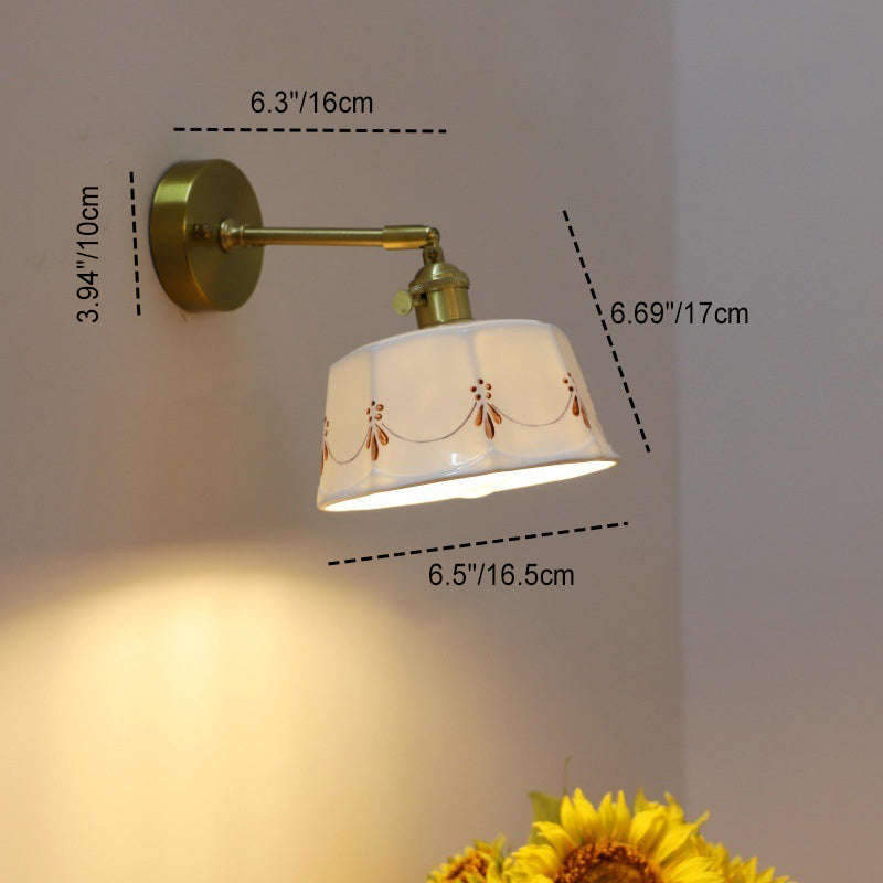 Round Hand Painted Pattern Wall Lamp