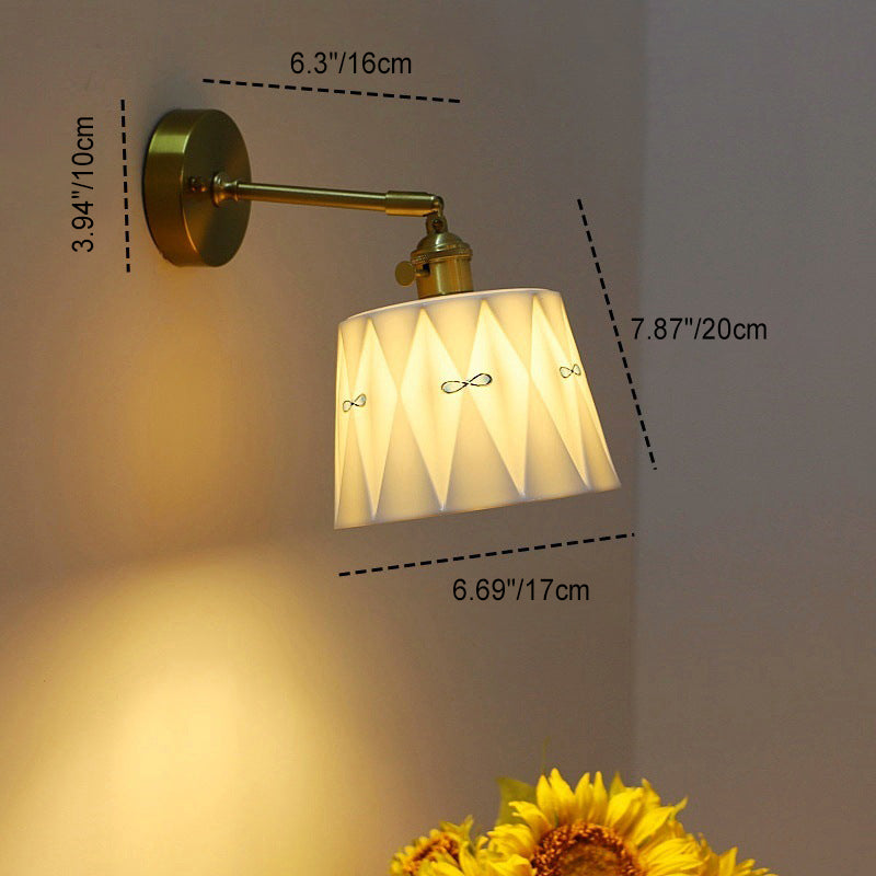 Round Hand Painted Pattern Wall Lamp