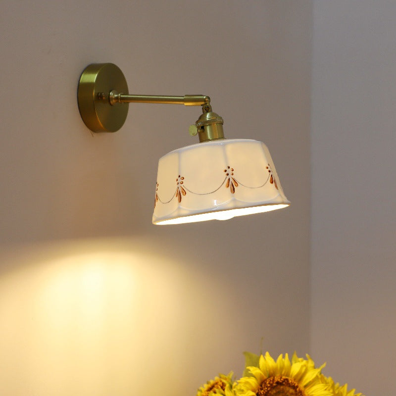 Round Hand Painted Pattern Wall Lamp