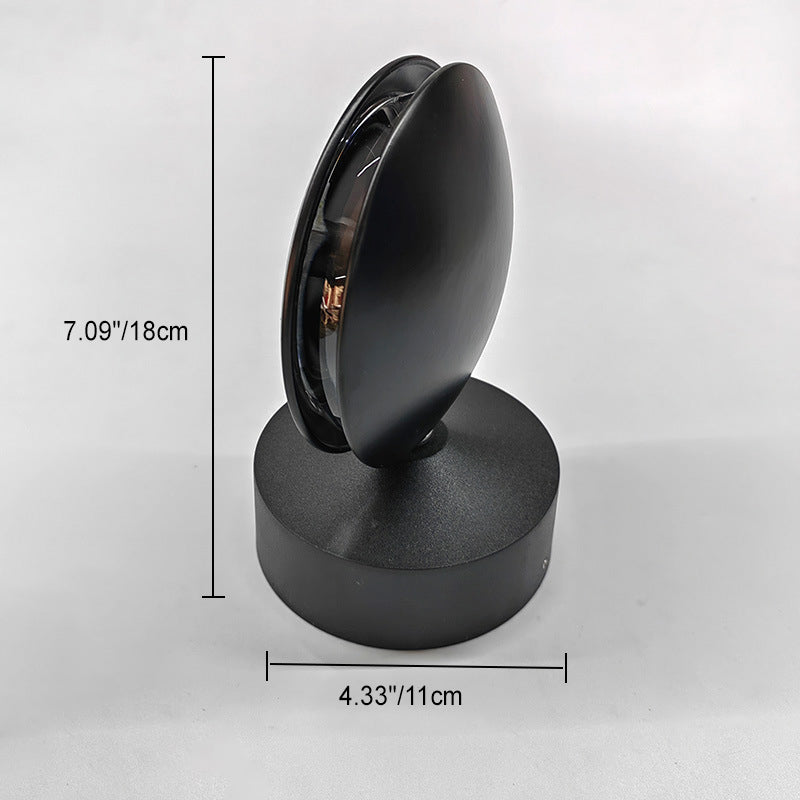 Round Oval Aluminum Acrylic Wall Lamp