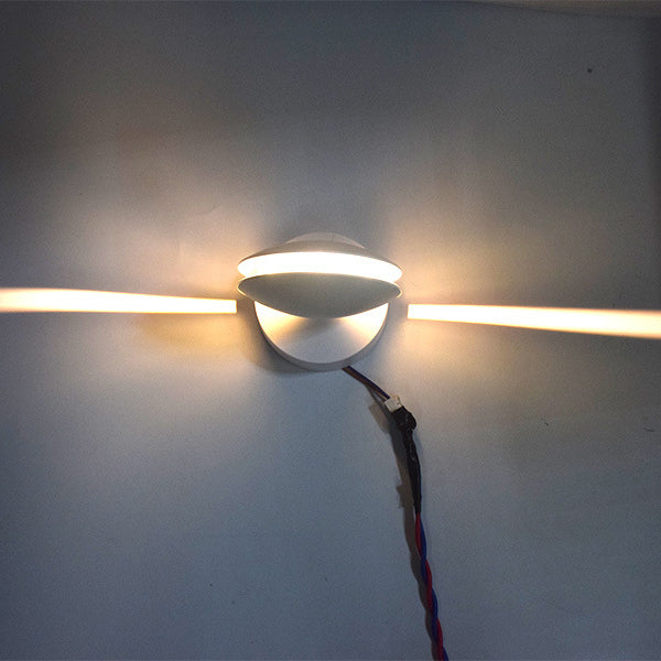 Round Oval Aluminum Acrylic Wall Lamp
