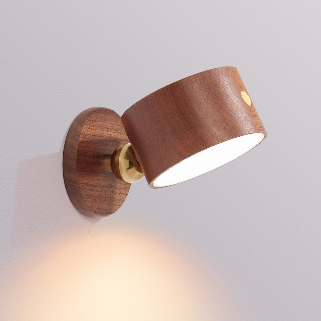 Rechargeable Round Metal Solid Wall Lamp