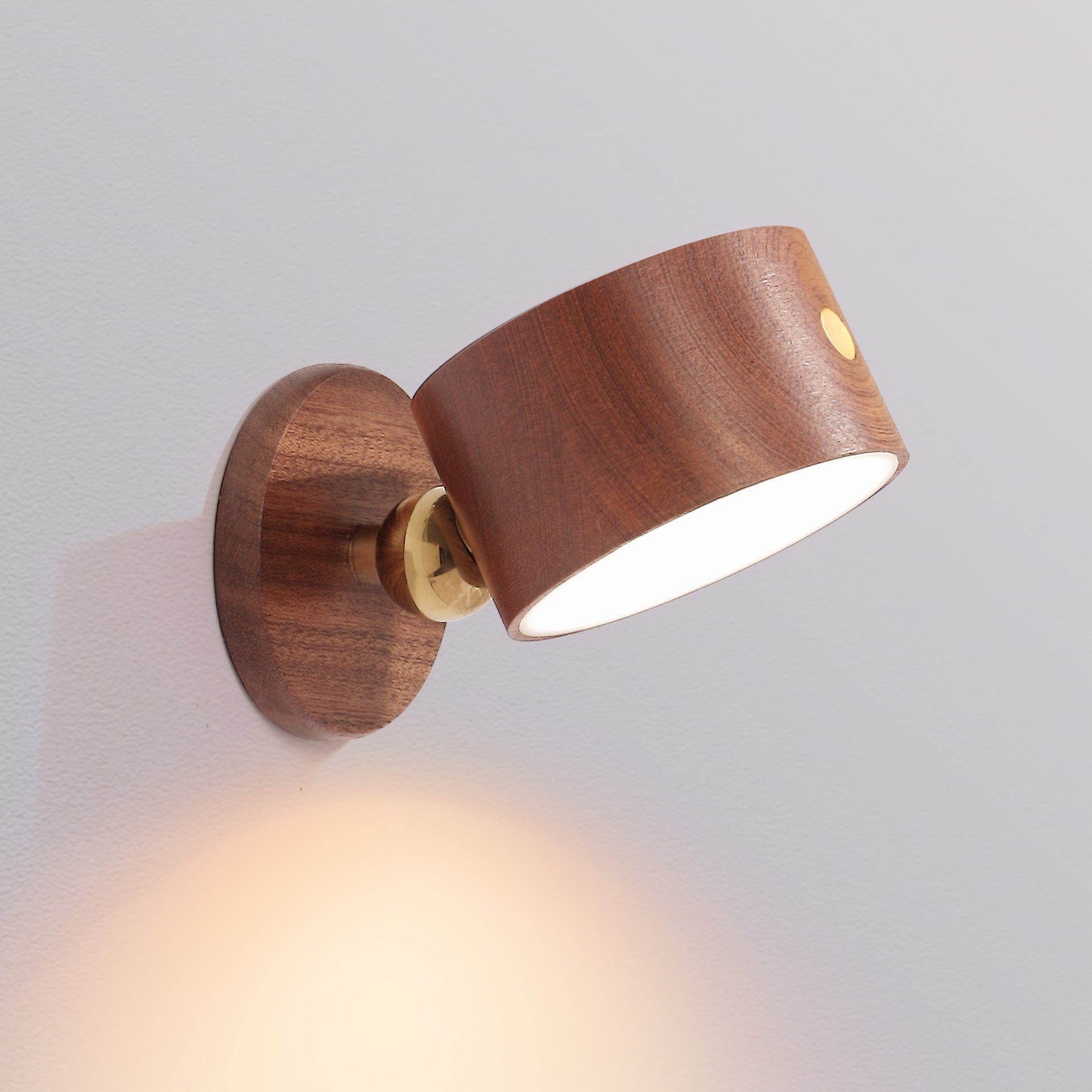 Rechargeable Round Metal Solid Wall Lamp