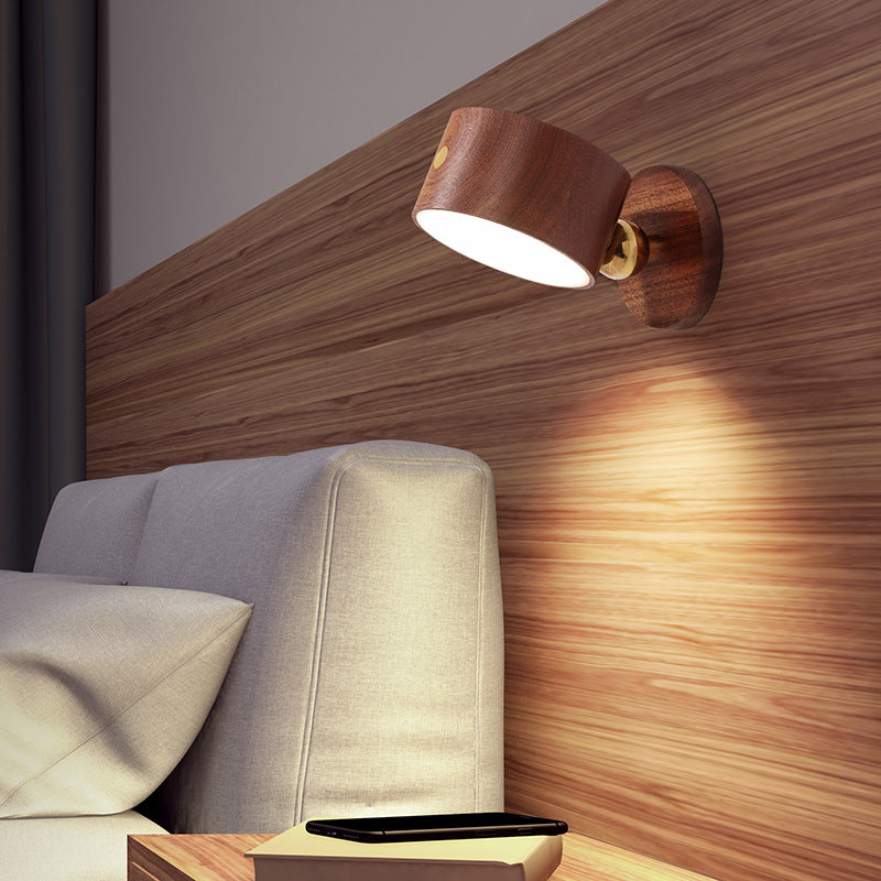 Rechargeable Round Metal Solid Wall Lamp