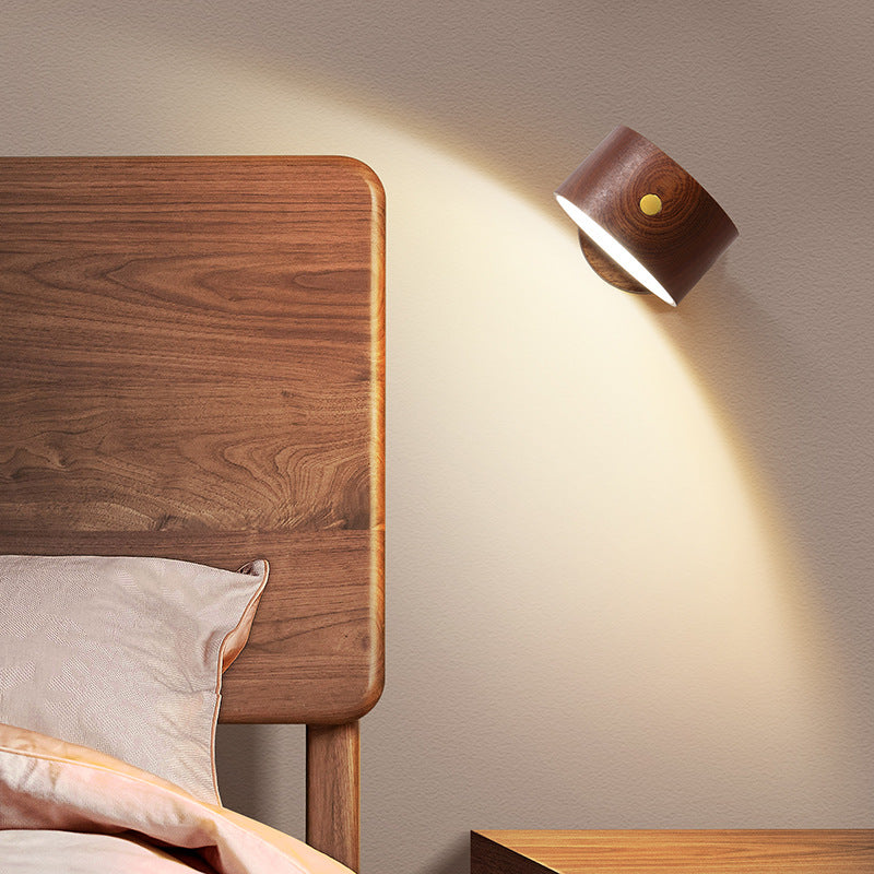 Rechargeable Round Metal Solid Wall Lamp