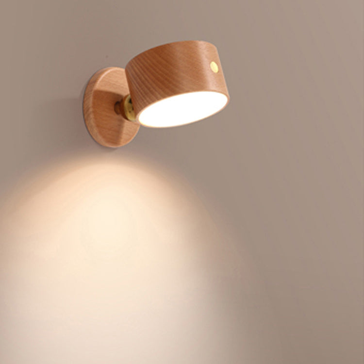Rechargeable Round Metal Solid Wall Lamp