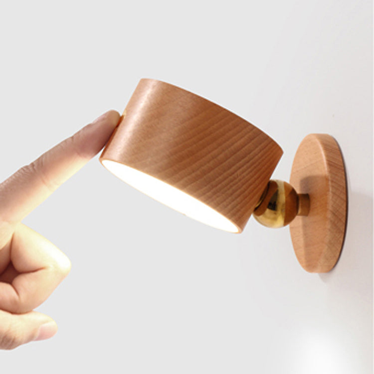 Rechargeable Round Metal Solid Wall Lamp