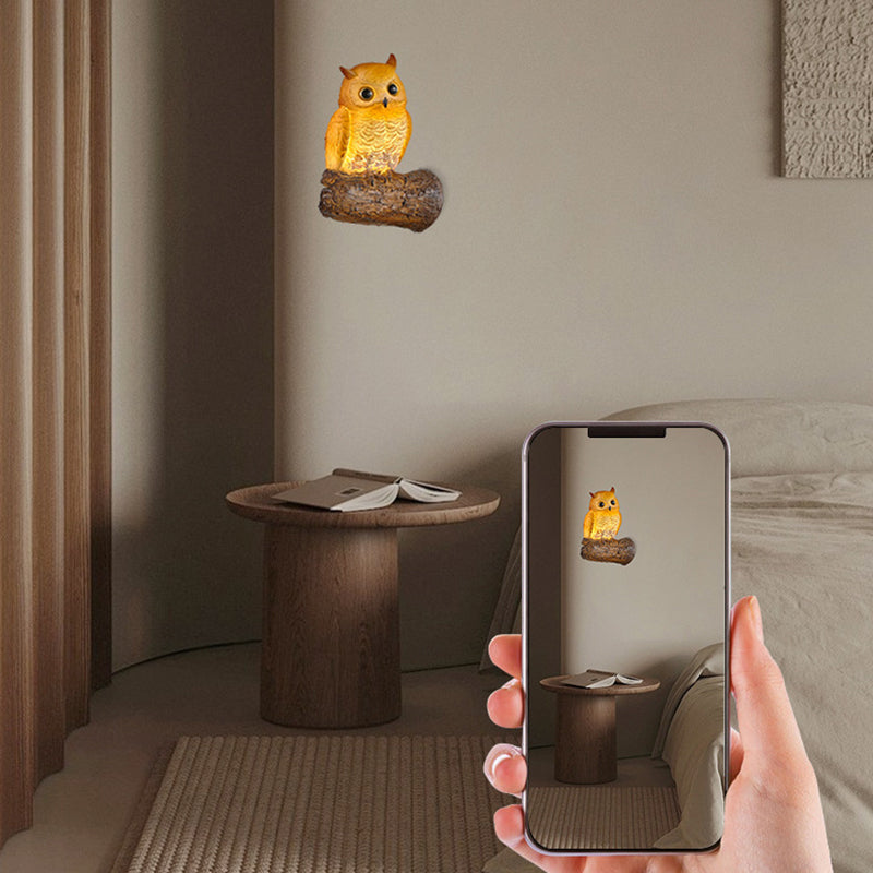 Owl Parrot Lizard Resin Wall Lamp