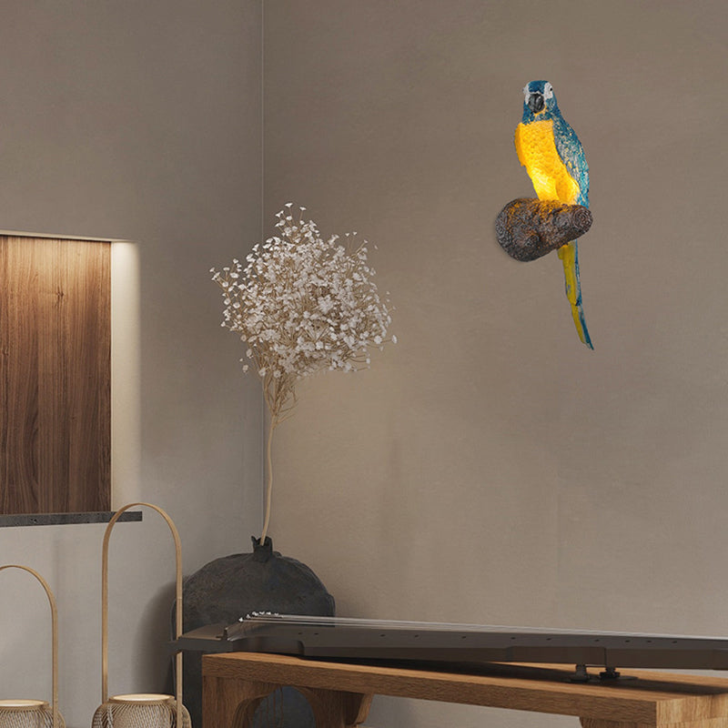 Owl Parrot Lizard Resin Wall Lamp