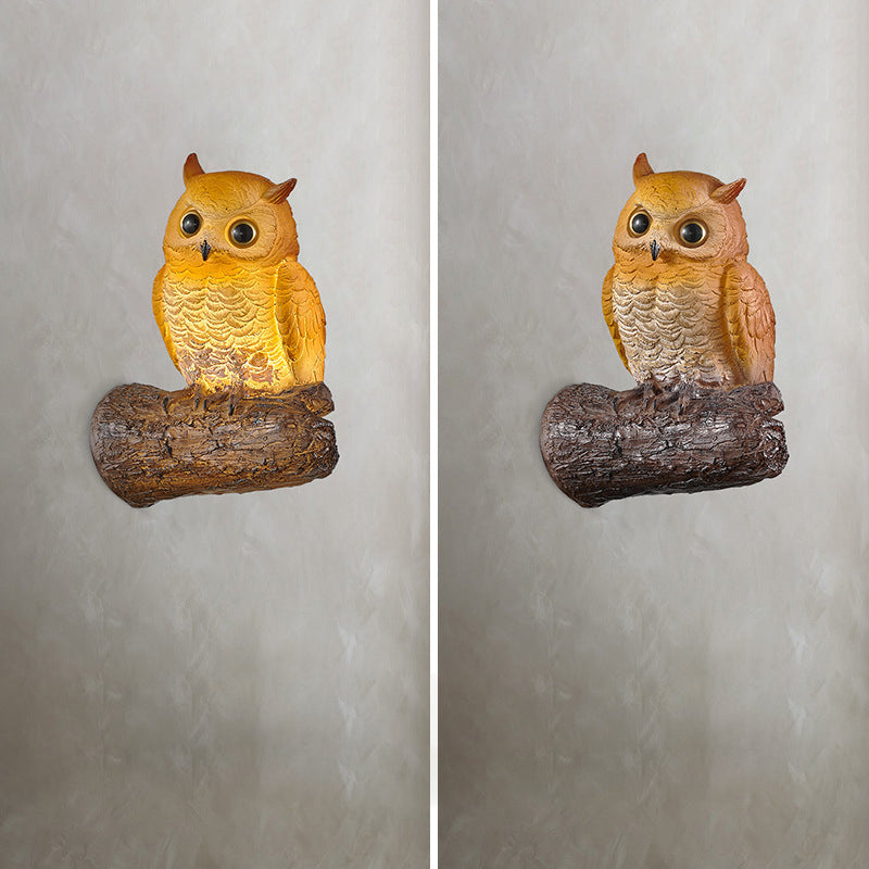 Owl Parrot Lizard Resin Wall Lamp