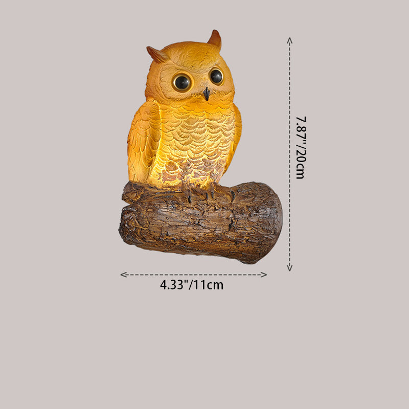Owl Parrot Lizard Resin Wall Lamp