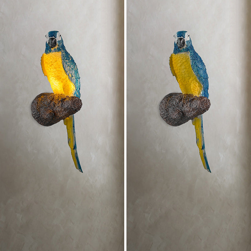 Owl Parrot Lizard Resin Wall Lamp
